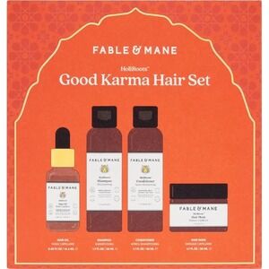 Fable & Mane HoliRoots Good Karma Hair Set 4-Piece Travel Kit‎ New NIB